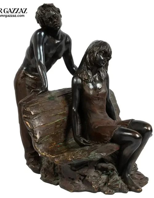 Load image into Gallery viewer, SPAIN  bronze Couple on sofa  Statue
