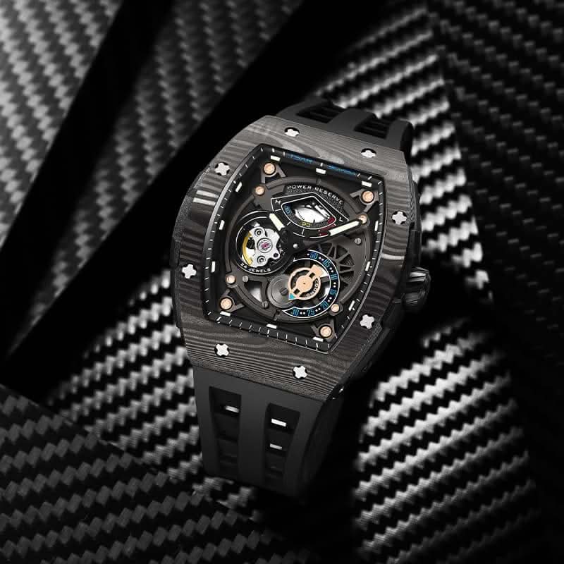 Elemental Series-Carbon Fiber Automatic Watch TB8210CF Cool Black