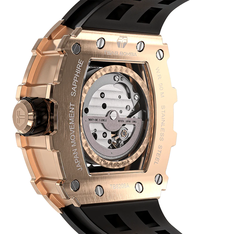 Elemental Series-Automatic Watch TB8208A Rose Gold Black