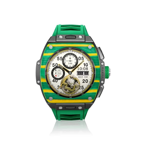 2024 NEW VERTU GRAND WATCH-Yellow and Green Carbon Fiber