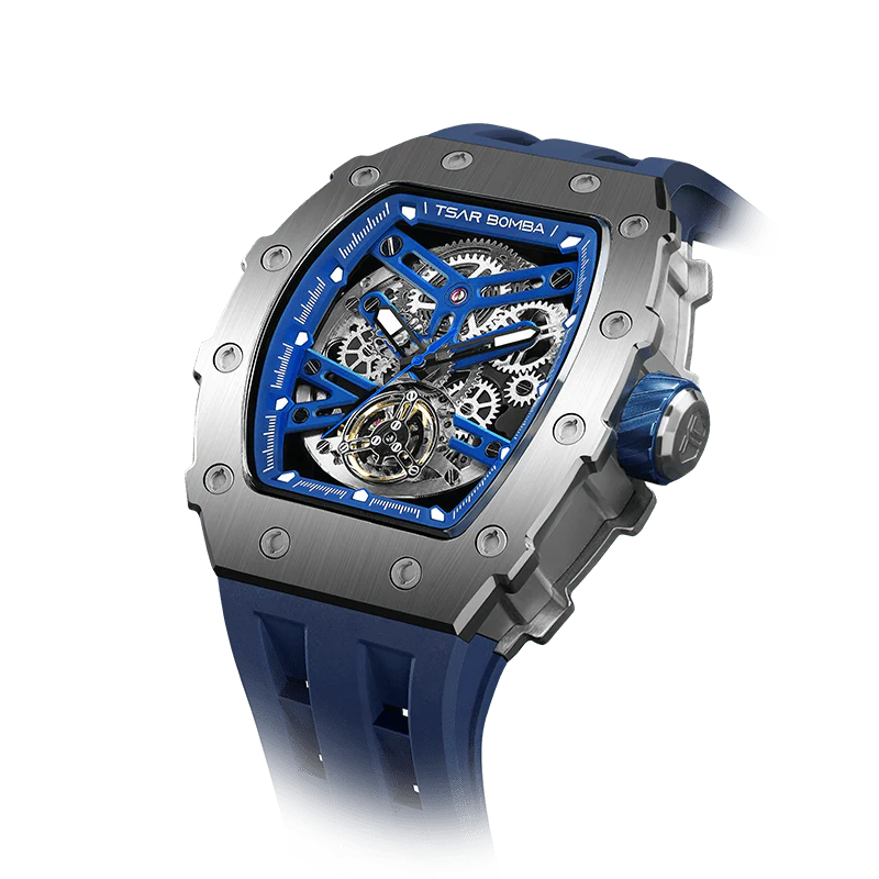 Elemental Series-Automatic Watch TB8208A Silver Blue