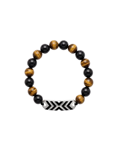 Load image into Gallery viewer, Vertu Cor Chain – Obsidian + Tiger's Eye
