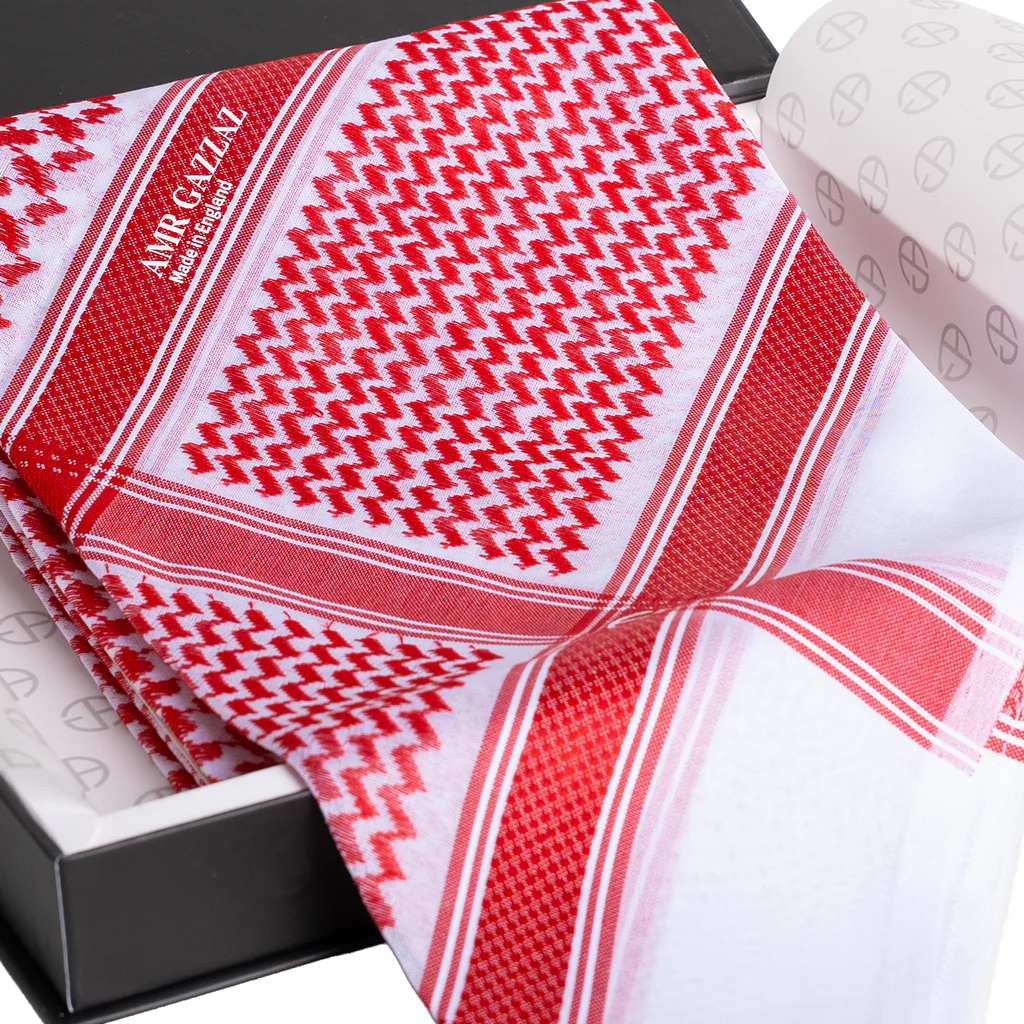 عمرو قزاز شماغ إنجليزي السنبلة