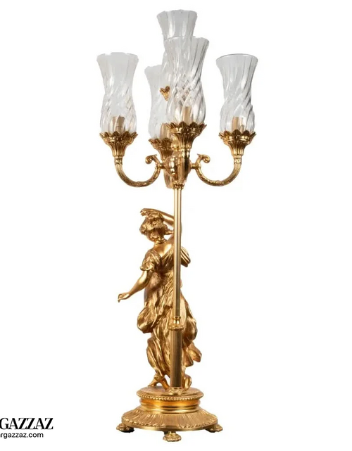 Load image into Gallery viewer, brolux italian Luxury 5 Candlestick  lamp
