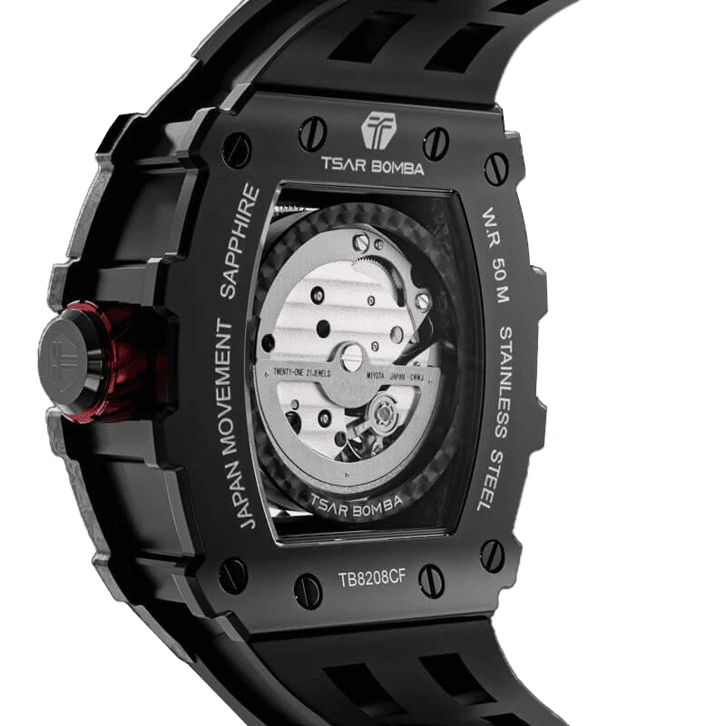 Elemental Series-Carbon Fiber Automatic Watch TB8208CF Cool Black