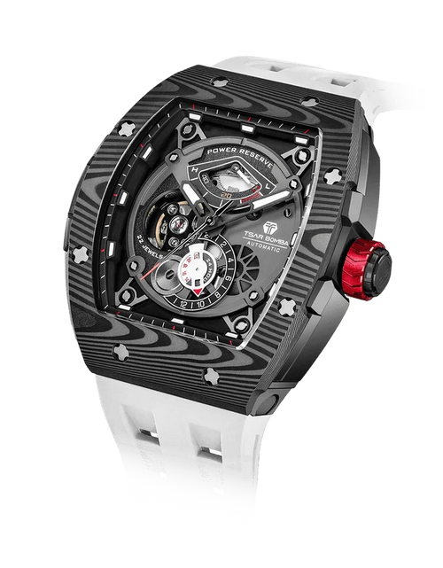 تحميل الصورة إلى عارض المعرض، ساعة Elemental Series-Carbon Fiber أوتوماتيكية TB8210CF Elite White
