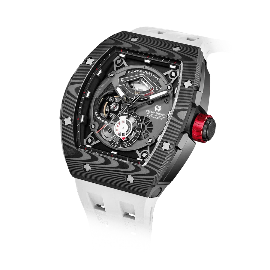 ساعة Elemental Series-Carbon Fiber أوتوماتيكية TB8210CF Elite White