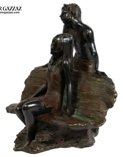 Load image into Gallery viewer, SPAIN  bronze Couple on sofa  Statue
