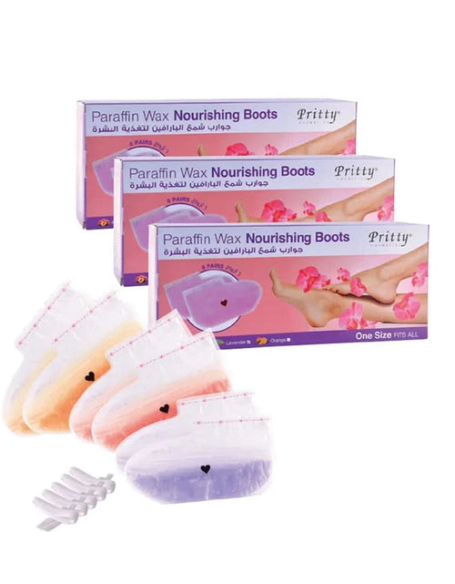 تحميل الصورة إلى عارض المعرض، جوارب بريتي المغذية للقدمين بشمع البارافين | ٦ أزواج
