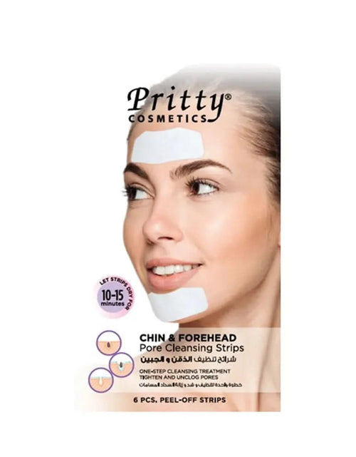 Load image into Gallery viewer, Pritty Chin &amp; Forehead Pore Strips | 6 Pcs | Pack
