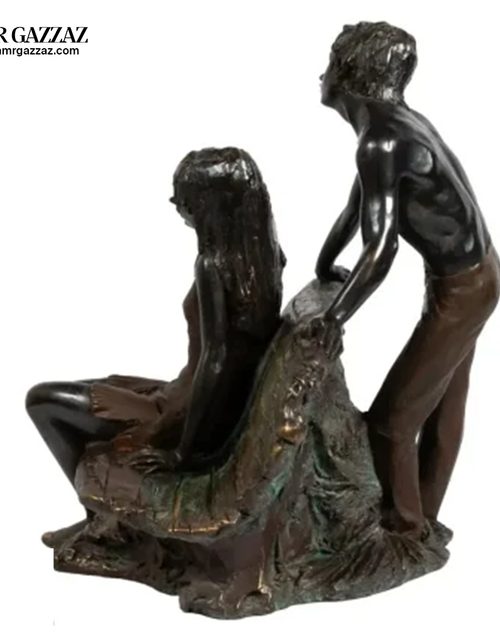 Load image into Gallery viewer, SPAIN  bronze Couple on sofa  Statue
