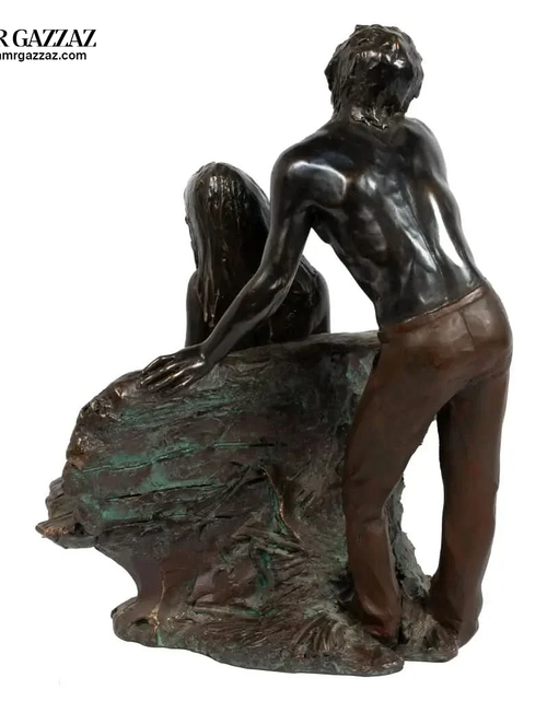 Load image into Gallery viewer, SPAIN  bronze Couple on sofa  Statue
