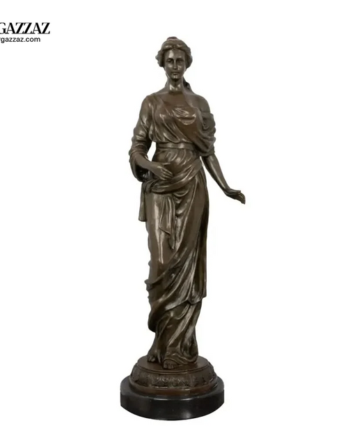 Load image into Gallery viewer, Gorgeous Roman Maiden Genuine solid handcrafted Bronze lovely Sculpture
