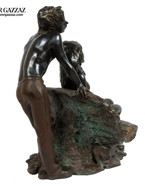 Load image into Gallery viewer, SPAIN  bronze Couple on sofa  Statue
