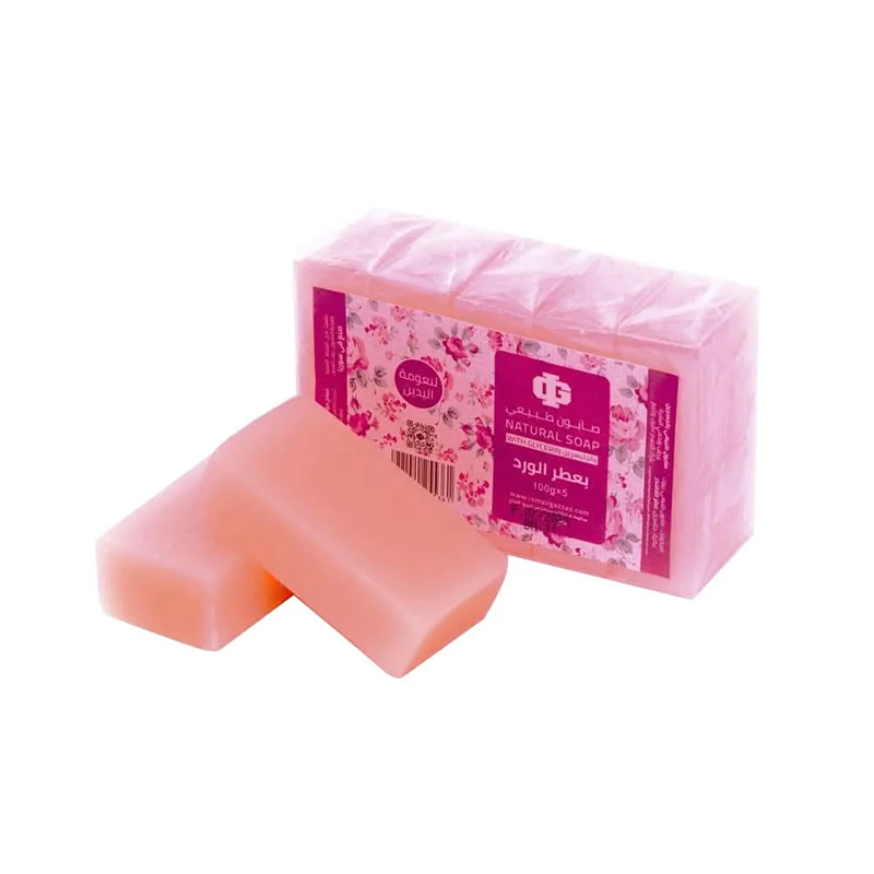 Natural Soap With Rose Scent 100g X 5Pieces
