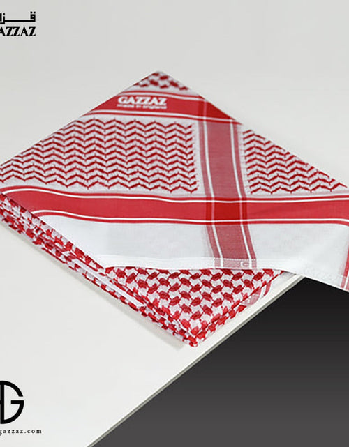 Load image into Gallery viewer, GAZZAZ YASHMAGH RED*WHITE 100% COTTON SIZE 60 MADE IN ENGLAND
