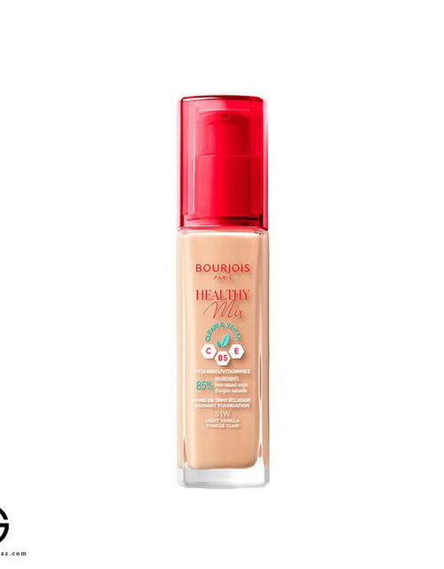 تحميل الصورة إلى عارض المعرض، Bourjois Healthy Mix Clean &amp; Vegan Radiant Foundation 51W Light Vanilla
