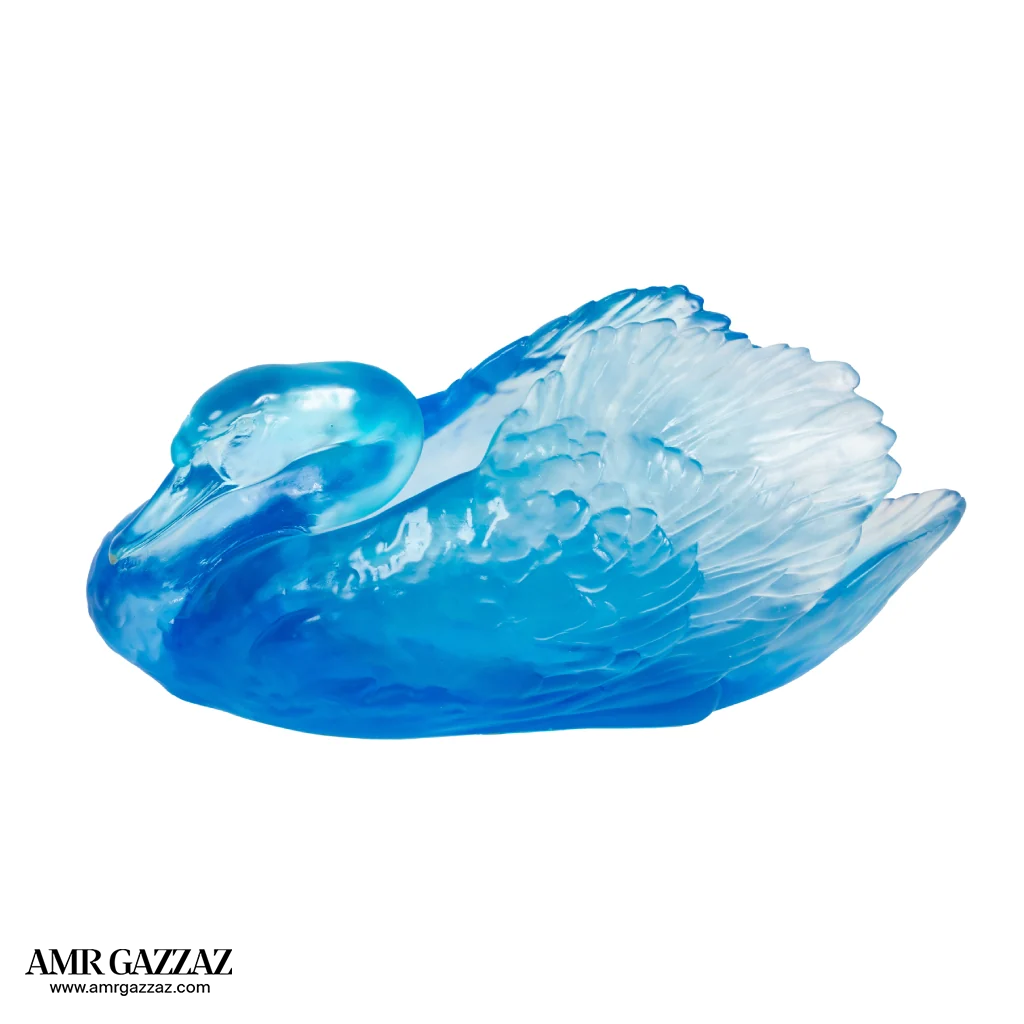 A PATE-DE-VERRE GRAND DUCK
