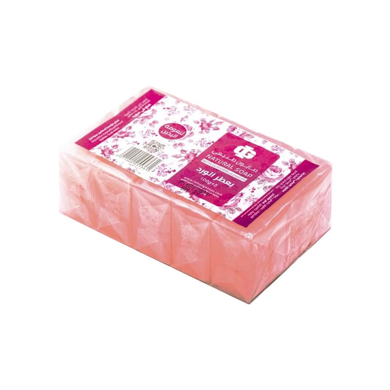 Natural Soap With Rose Scent 100g X 5Pieces