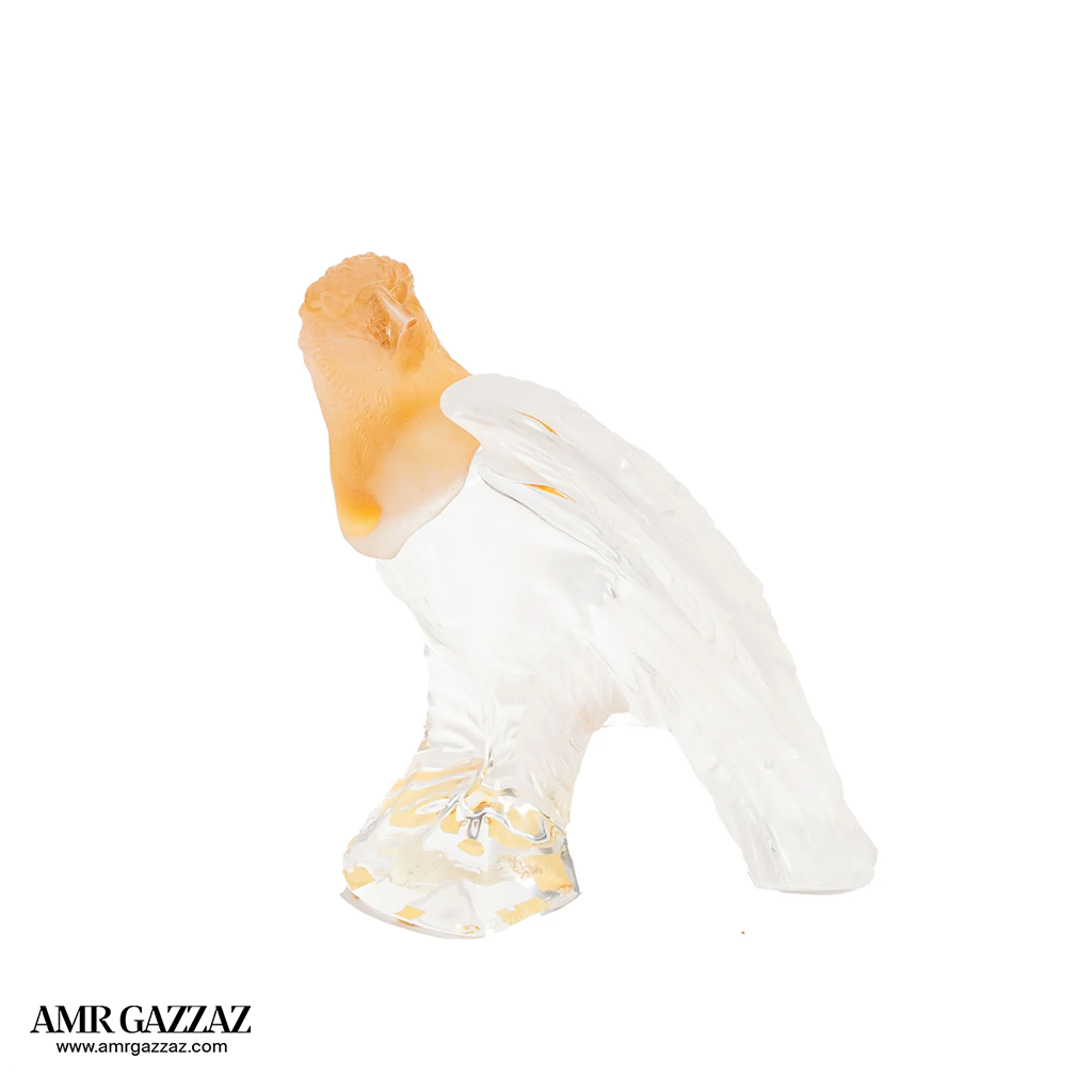 DAUM CRYSTAL EAGLE SCULPTURE FRANCE