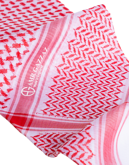 Load image into Gallery viewer, Amr Gazzaz English Shemagh classic new 2026 RED 11/6
