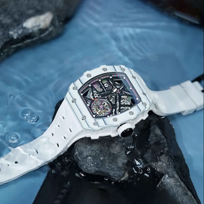 Elemental Series-Carbon Fiber Automatic Watch TB8209CF White Carbon Fiber