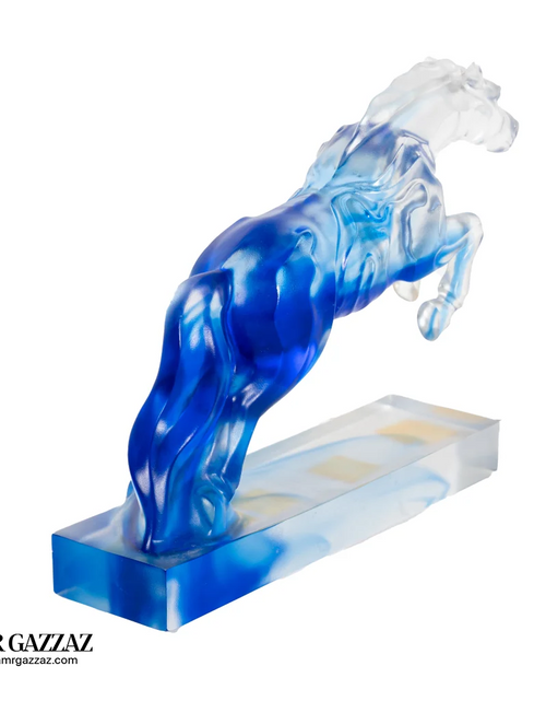 Load image into Gallery viewer, A PATE-DE-VERRE JUMPING HORSE

