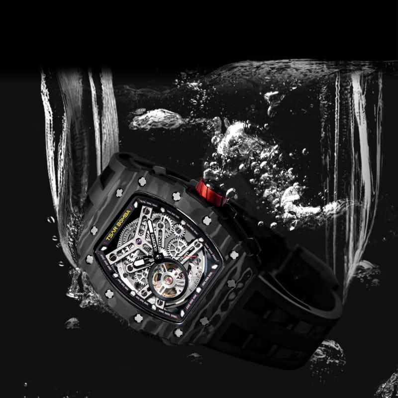 Elemental Series-Carbon Fiber Automatic Watch TB8208CF Cool Black