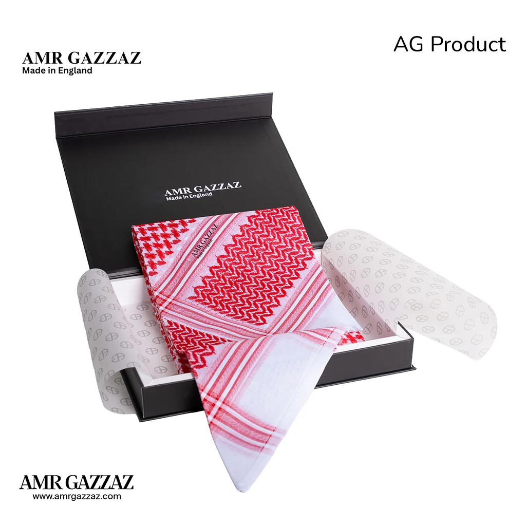 Amr Gazzaz English Shemagh classic red new special 2026 RED AE-06