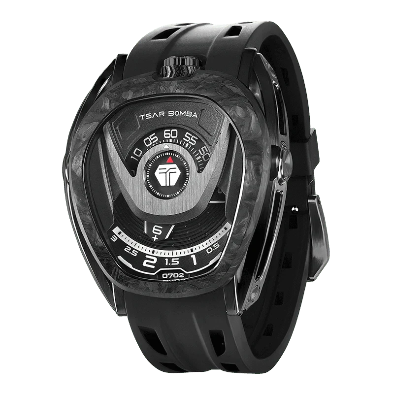 Reactor-Interchangeable Automatic Watch Carbon Fiber Black
