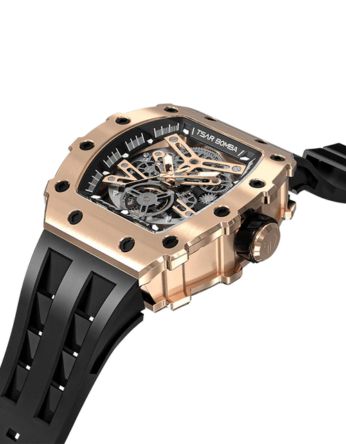 Load image into Gallery viewer, Elemental Series-Automatic Watch TB8208A Rose Gold Black
