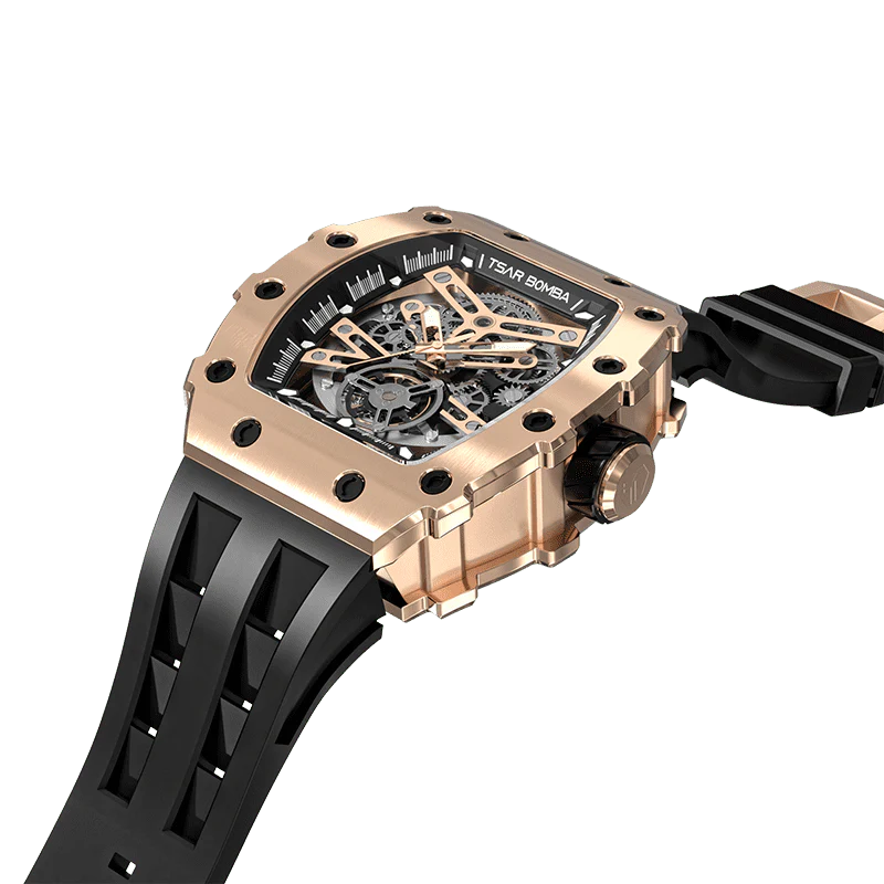 Elemental Series-Automatic Watch TB8208A Rose Gold Black
