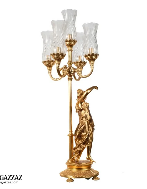 Load image into Gallery viewer, brolux italian Luxury 5 Candlestick  lamp
