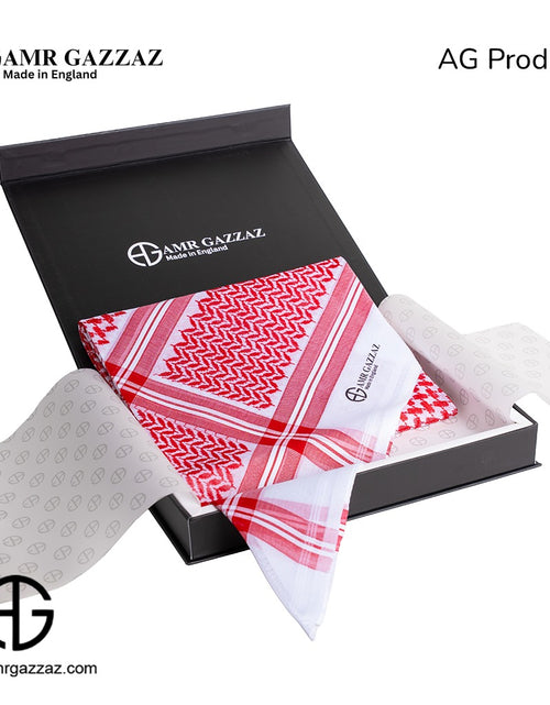 Load image into Gallery viewer, Amr Gazzaz English Shemagh classic red/white new special 2026
