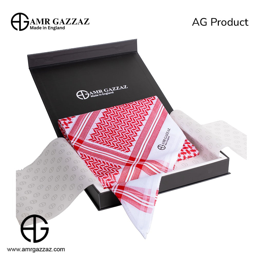 Amr Gazzaz English Shemagh classic red/white new special 2026