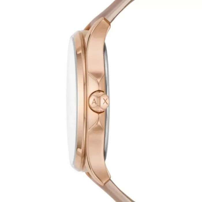 Armani Exchange Analog Rose Gold Dial Women Watch