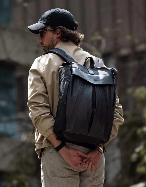 Load image into Gallery viewer, LEATHER ANTI-THEFT SPEED BACKPACK
