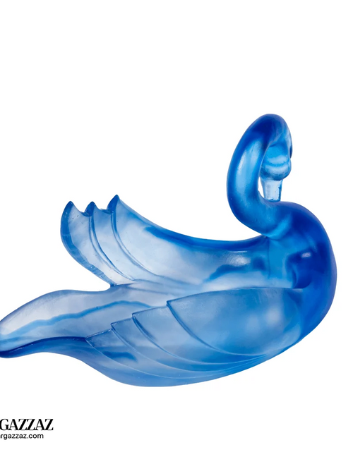 Load image into Gallery viewer, A PATE-DE-VERRE SWAN GLASS SCULPTURE
