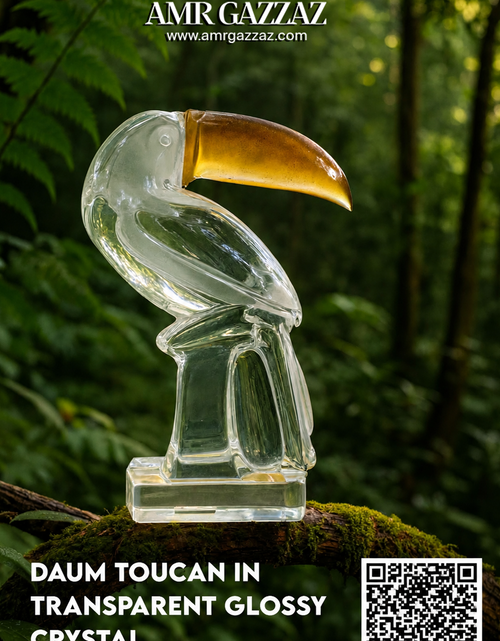 Load image into Gallery viewer, Toucan in transparent glossy crystal by Daum france
