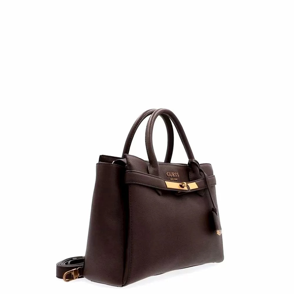 Guess Handbag with Shoulder Strap Enisa Chocolate