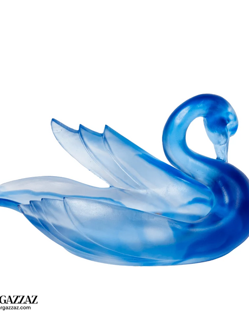 Load image into Gallery viewer, A PATE-DE-VERRE SWAN GLASS SCULPTURE
