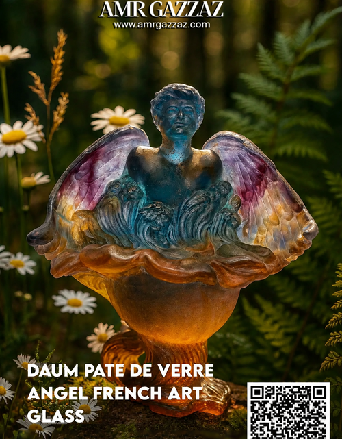 Load image into Gallery viewer, Daum Pate de Verre Angel French Art Glass
