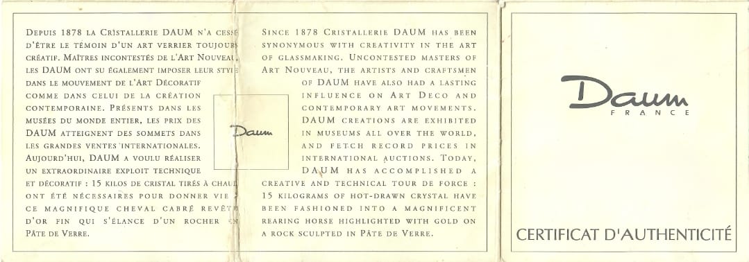Daum limited edition – Grand Crystal clear Horse