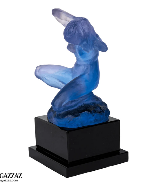 Load image into Gallery viewer, A PATE-DE-VERRE LADY GLASS SCULPTURE
