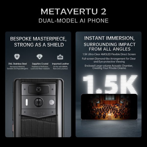 Load image into Gallery viewer, METAVERTU 2 CARBON FIBER WEB3 AI PHONE – BLACK
