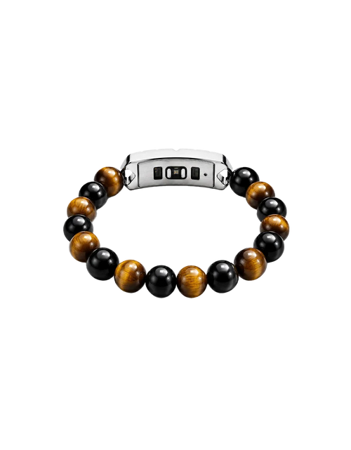 Load image into Gallery viewer, Vertu Cor Chain – Obsidian + Tiger's Eye
