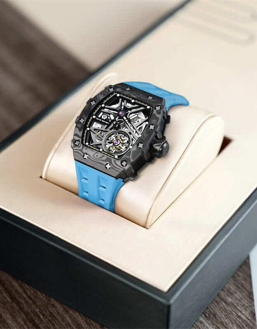 Load image into Gallery viewer, Elemental Series-Carbon Fiber Automatic Watch TB8209CF Black Blue Carbon Fiber
