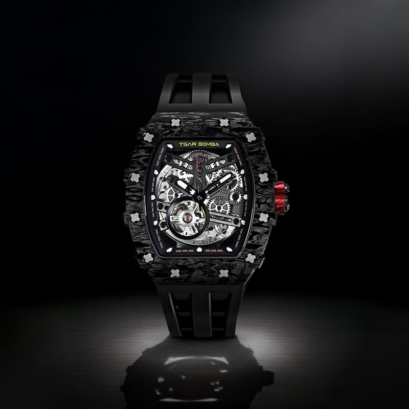 Elemental Series-Carbon Fiber Automatic Watch TB8208CF Cool Black