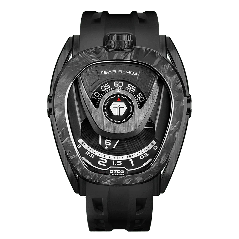 Reactor-Interchangeable Automatic Watch Carbon Fiber Black