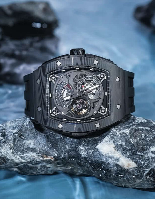 Load image into Gallery viewer, Elemental Series-Carbon Fiber Automatic Watch TB8210CF Cool Black
